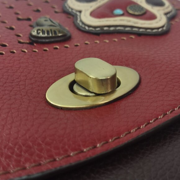 Chala Half Moon Paw Print Crossbody Purse with Adjustable Strap - Picture 12 of 13